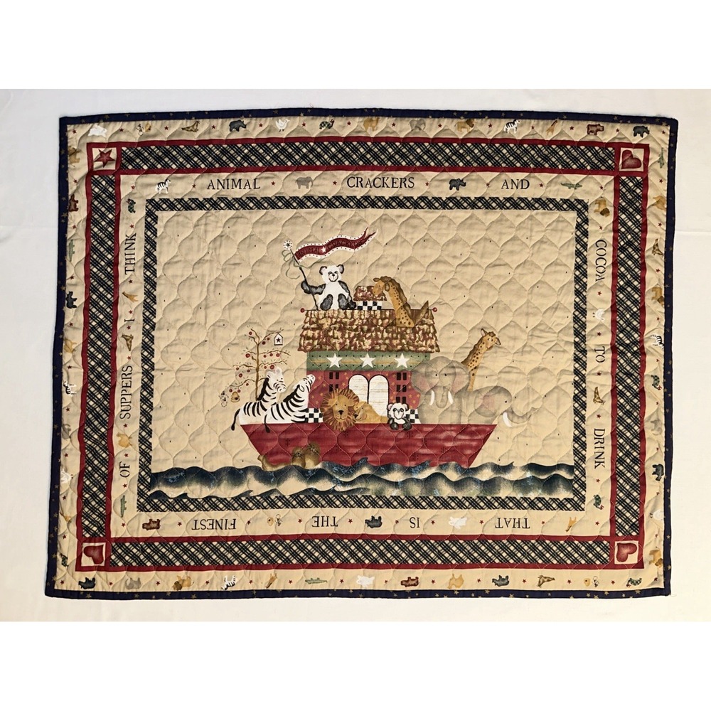 Noah's Ark Baby Quilt Daisy Kingdom Country Cottagecore Kids Wall Decor
